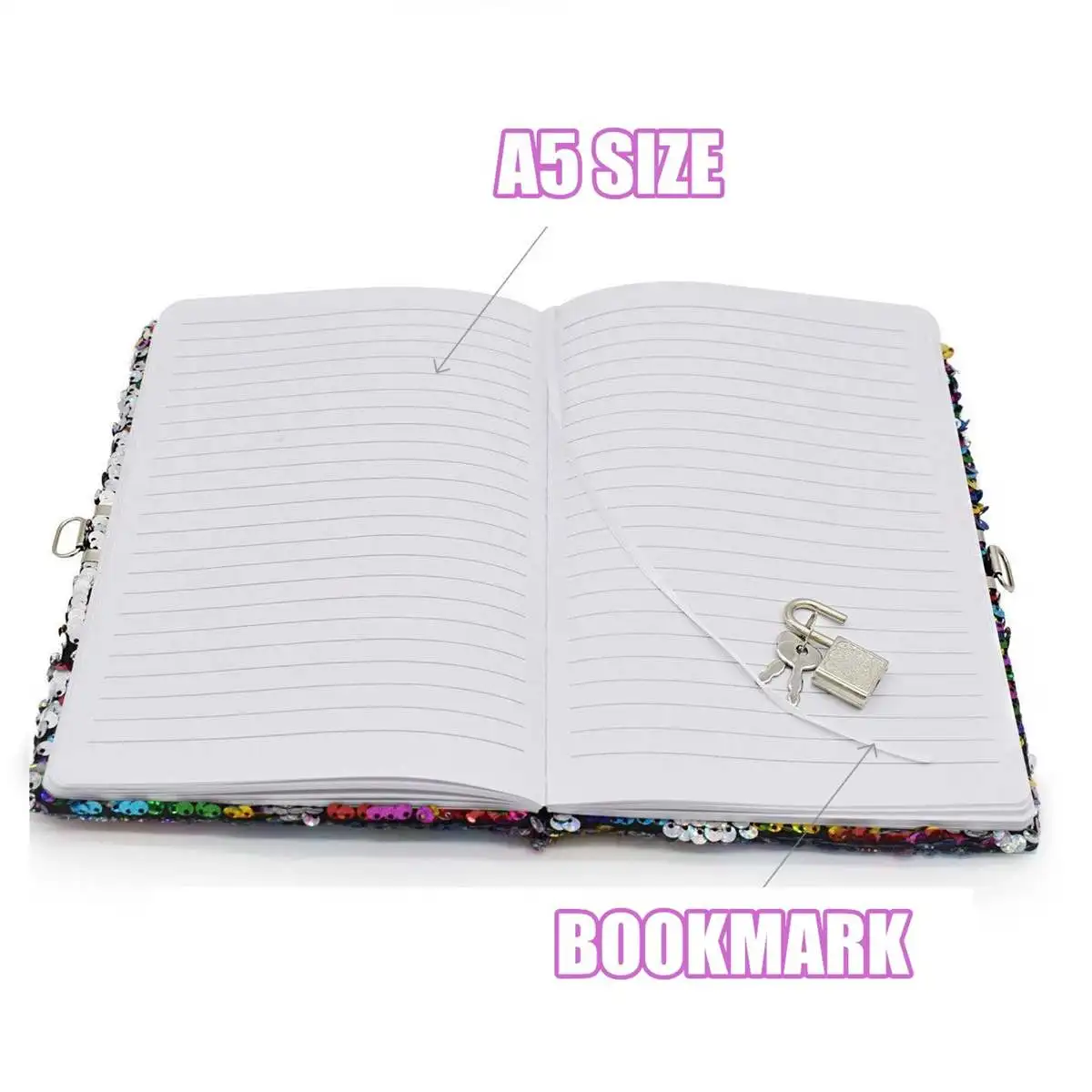Notebook Writing With Lock Reversible Glitter Sequin Journal Office Diary Notebooks A5 Reversible Glitter Sequin Journal Paper
Notebook Writing With Lock Reversible Glitter Sequin Journal Office Diary Notebooks A5 Reversible Glitter Sequin Journal Paper