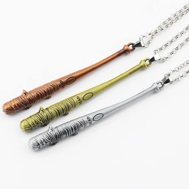Movie The Walking Dead Necklace Negan's Bat Lucille Baseball Bat Shape Pendant Necklace Men Metal Jewelry Chain Accessories
Movie The Walking Dead Necklace Negan's Bat Lucille Baseball Bat Shape Pendant Necklace Men Metal Jewelry Chain Accessories