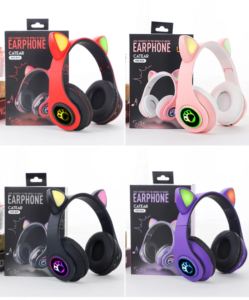 Wireless/wired Cat Ear Headphones Bluetooth Headset LED Lights Earphones W/Mic For PC For Phone HiFi Bass Stereo Sound Effect
Wireless/wired Cat Ear Headphones Bluetooth Headset LED Lights Earphones W/Mic For PC For Phone HiFi Bass Stereo Sound Effect