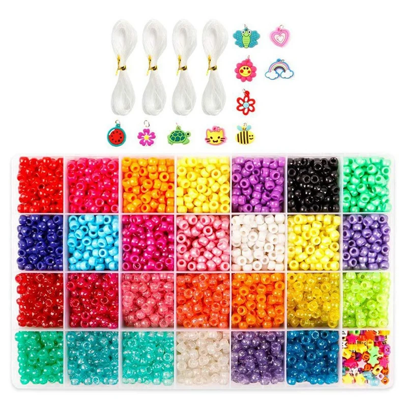 Uclio 4600Pc Pony Beads Large 28 Grid Box Barrel Beads Early Education Puzzle Bead Material DIY Bracelet Accessories
Uclio 4600Pc Pony Beads Large 28 Grid Box Barrel Beads Early Education Puzzle Bead Material DIY Bracelet Accessories