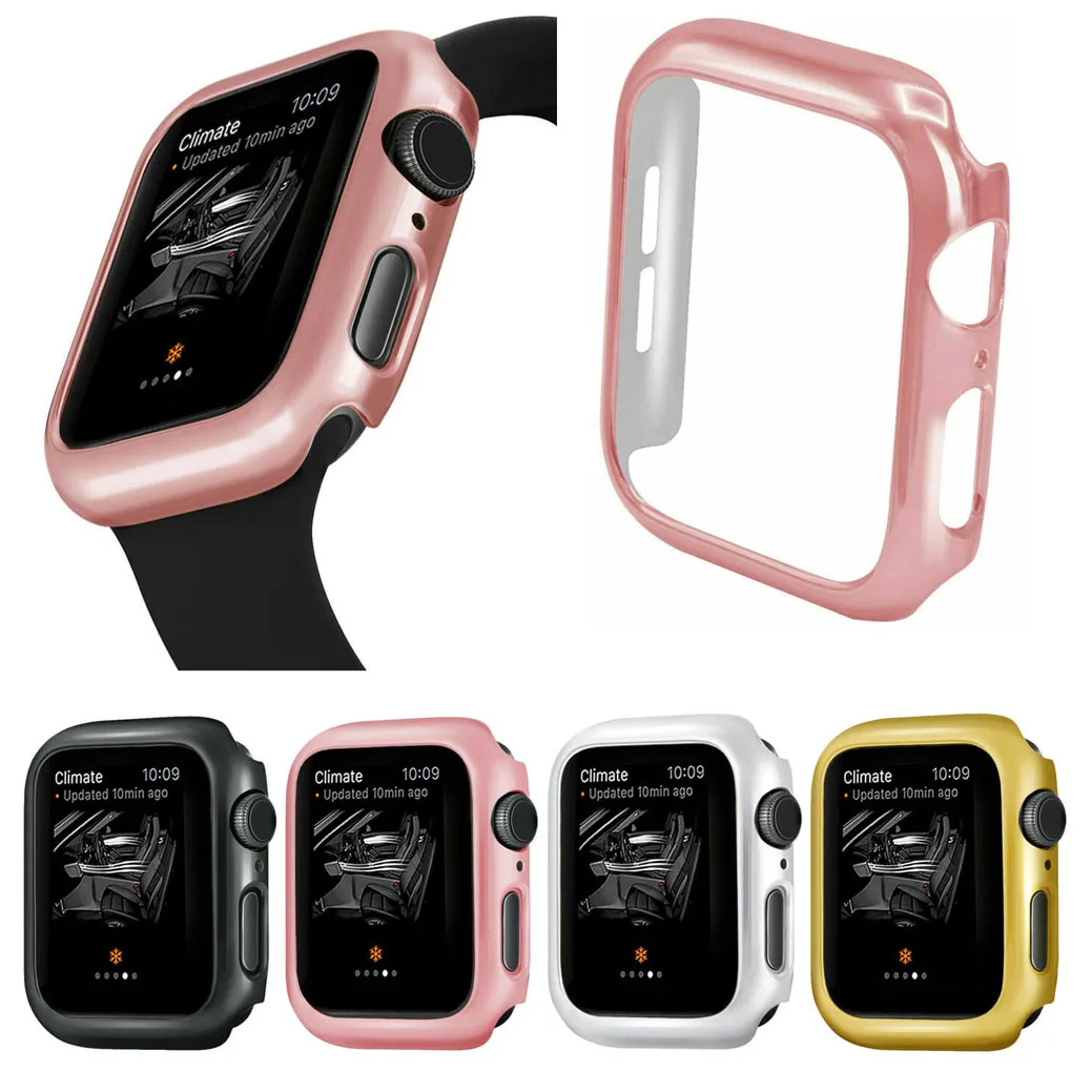 Чехол для часов Apple Watch 40 мм 44 чехол с покрытием пластиковый бампер жесткая рамка
