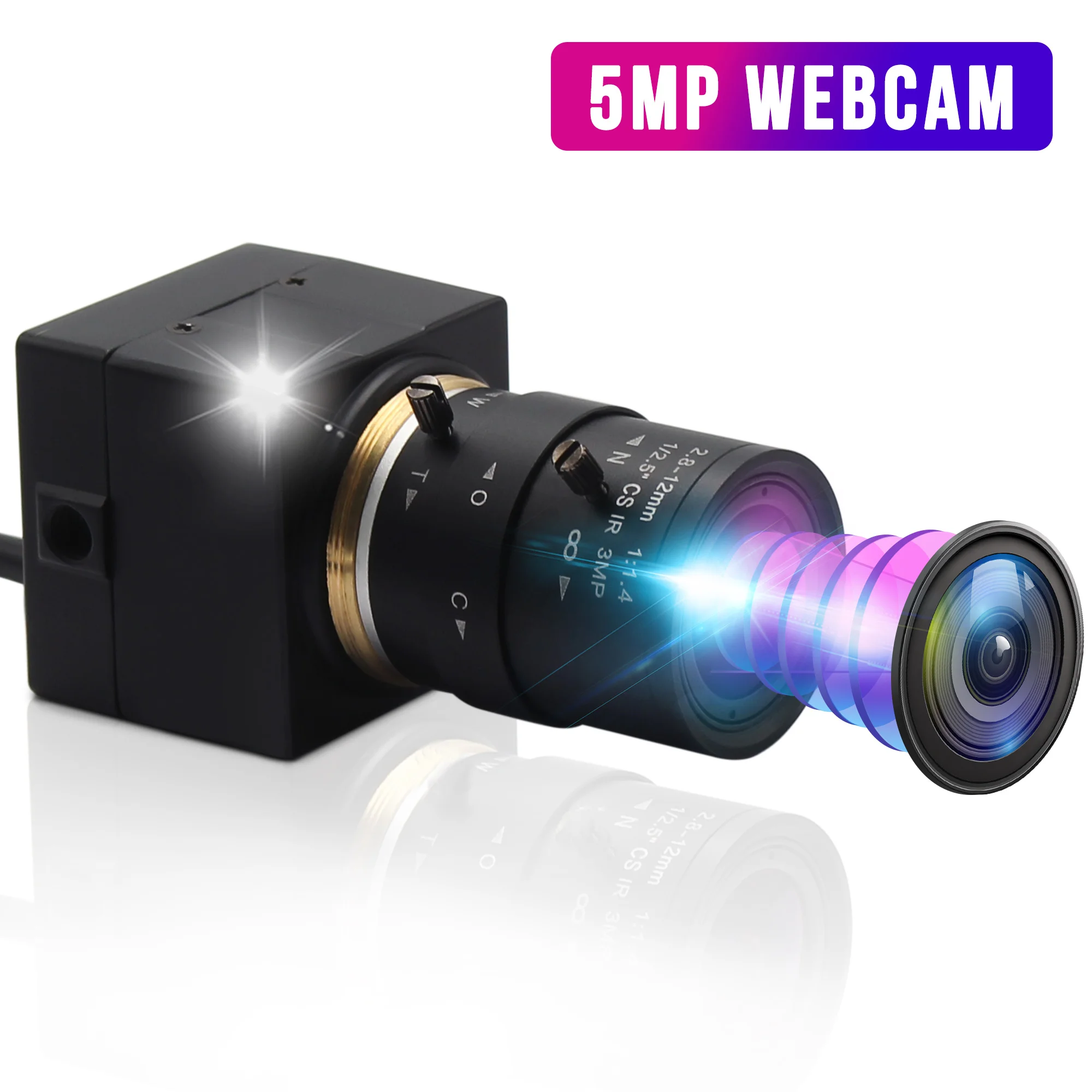 5 Megapixel High Resolution 2592*1944 CCTV USB Webcam Aptina MI5100 Color CMOS Full HD 5MP Varifocal USB Camera for 3D Printer
5 Megapixel High Resolution 2592*1944 CCTV USB Webcam Aptina MI5100 Color CMOS Full HD 5MP Varifocal USB Camera for 3D Printer