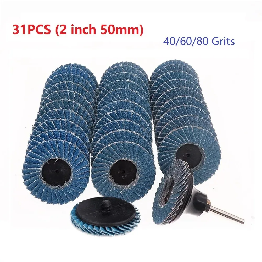 31pcs 2 Inch Flat Flap Disc Roll Lock Grinding Sandpaper Wheels +1/4 Inch Holder Zirconia Alumina Flat Flap Disc Roll Lock
31pcs 2 Inch Flat Flap Disc Roll Lock Grinding Sandpaper Wheels +1/4 Inch Holder Zirconia Alumina Flat Flap Disc Roll Lock