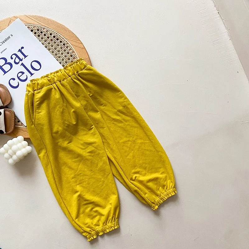 2021 Summer New Girls Solid Color Bud Waist Thin Trousers 1-7 Years Korean Style Kids Loose Anti Mosquito Pants
2021 Summer New Girls Solid Color Bud Waist Thin Trousers 1-7 Years Korean Style Kids Loose Anti Mosquito Pants