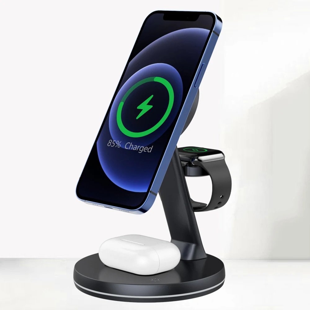 Беспроводное зарядное устройство 3 в 1, магнитный держатель для телефона Qi, беспроводные зарядные устройства, станция для быстрой зарядки дл...
Беспроводное зарядное устройство 3 в 1, магнитный держатель для телефона Qi, беспроводные зарядные устройства, станция для быстрой зарядки дл...