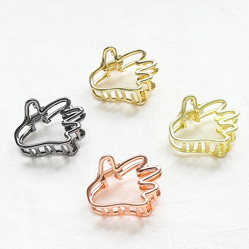 Hair Claw Clips For Fringe Cute Hollow Out Palm Crabs Women Hairpins Decoration Concise Catching Clamp Gift | Украшения и