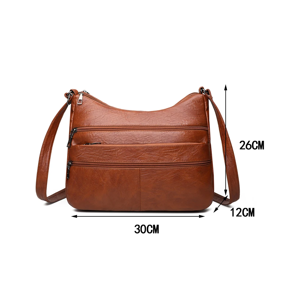 Fashion Women's Bag PU Leather Solid Color Multi Pockets Shoulder Casual Large Crossbody Bags Multilayers Vintage Design Handbag
Fashion Women's Bag PU Leather Solid Color Multi Pockets Shoulder Casual Large Crossbody Bags Multilayers Vintage Design Handbag