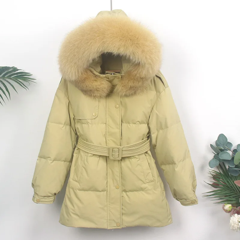 2021 New Fashion Winter Jacket Women 90% White Duck Down Real Natural Fox Fur Collar Hooded Coat Thick Warm Loose Streetwear
2021 New Fashion Winter Jacket Women 90% White Duck Down Real Natural Fox Fur Collar Hooded Coat Thick Warm Loose Streetwear