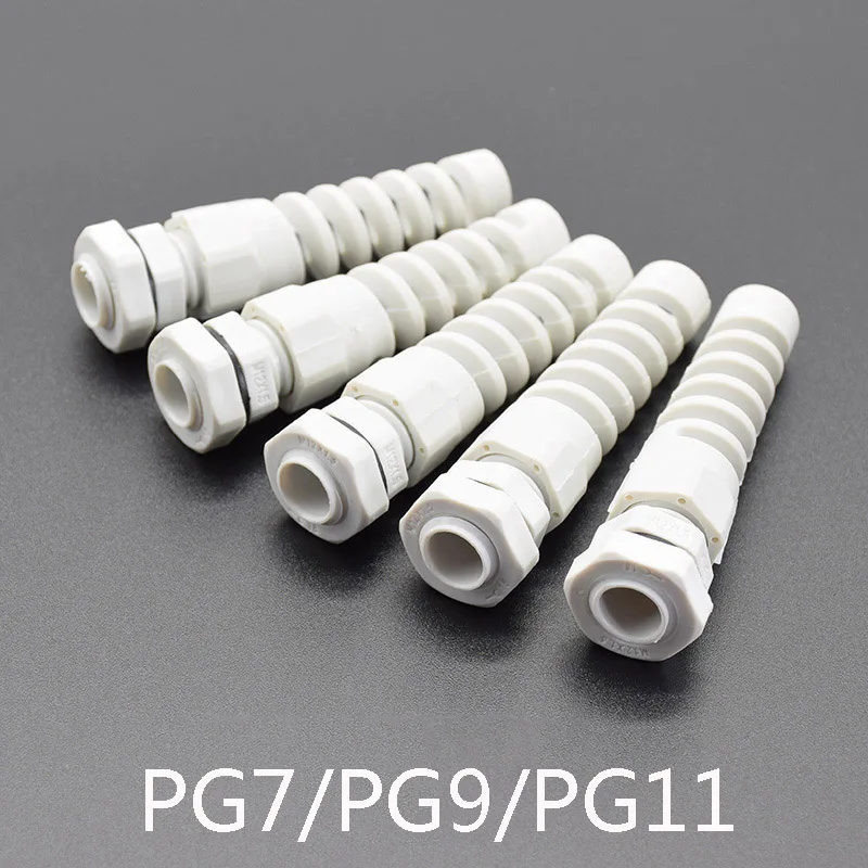 Фото 5 шт. PG7/PG9/PG11 IP68 водонепроницаемый разъем M12 для кабеля пластиковый гибкий