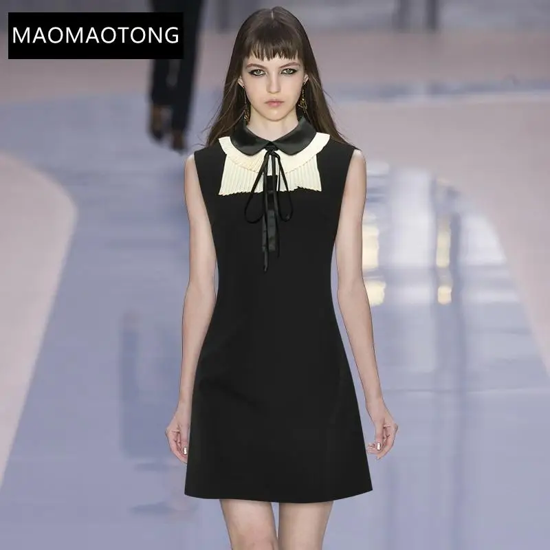 Women's ClothingFashion Designer Summer Black Short Dress Women's Sleeveless Turn-down Collar Lacing High Waist Party Mini Dress
Women's ClothingFashion Designer Summer Black Short Dress Women's Sleeveless Turn-down Collar Lacing High Waist Party Mini Dress
