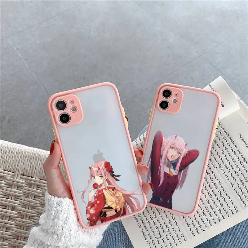 Darling in the FranXX Phone Case For iPhone 12 11 Mini Pro XR XS Max 7 8 Plus X Matte transparent Pink Cover
Darling in the FranXX Phone Case For iPhone 12 11 Mini Pro XR XS Max 7 8 Plus X Matte transparent Pink Cover