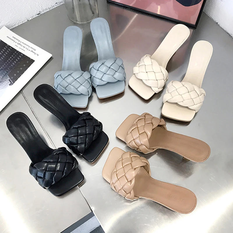 Woman Sandals 2020 Summer Thin High Heels Sandals Weave Square Toe Slippers Ladies Heel Sexy Leather Shoes Femmes Sandales
Woman Sandals 2020 Summer Thin High Heels Sandals Weave Square Toe Slippers Ladies Heel Sexy Leather Shoes Femmes Sandales