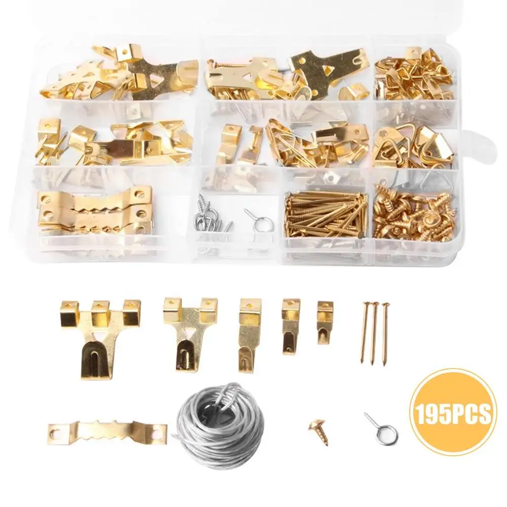 195pcs/Set Picture Hanging Hooks Picture Hangers Durable Heavy Gadgets Bathroom Creative Convenient Tools Drawing Organizer
195pcs/Set Picture Hanging Hooks Picture Hangers Durable Heavy Gadgets Bathroom Creative Convenient Tools Drawing Organizer