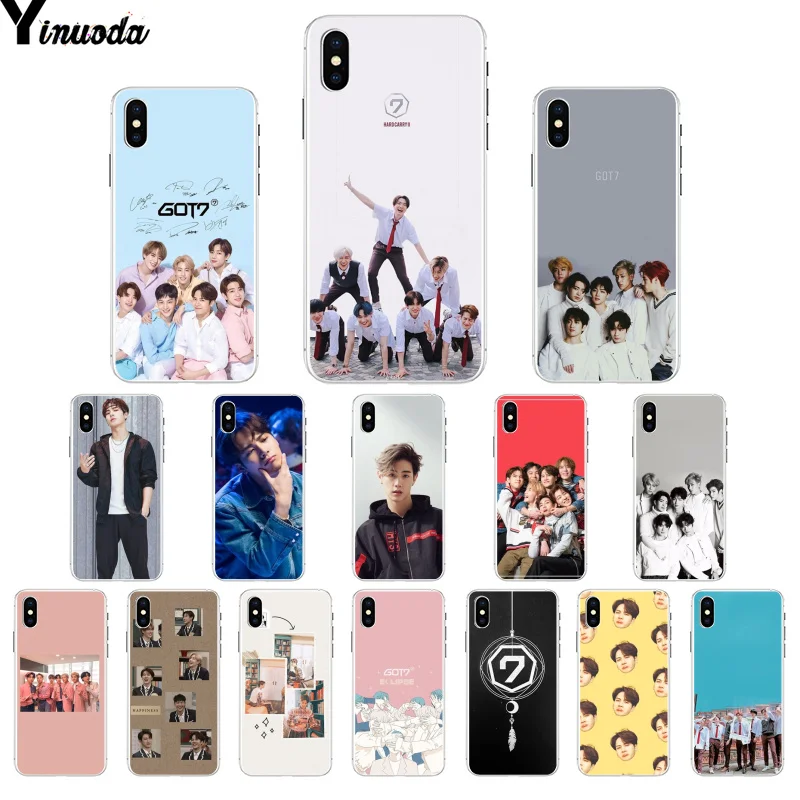 Yinuoda GOT7 KPOP ТПУ мягкий резиновый чехол для телефона Apple iPhone 8 7 6 6S Plus X XS MAX 5 5S SE XR