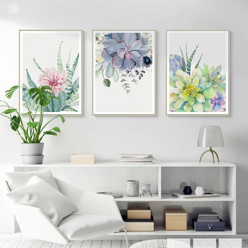 Watercolor Succulents Green Leaf Flower Plants Poster Scandinavian Picture Modern Wall Art Paintings for Living Room Home Decor
Watercolor Succulents Green Leaf Flower Plants Poster Scandinavian Picture Modern Wall Art Paintings for Living Room Home Decor