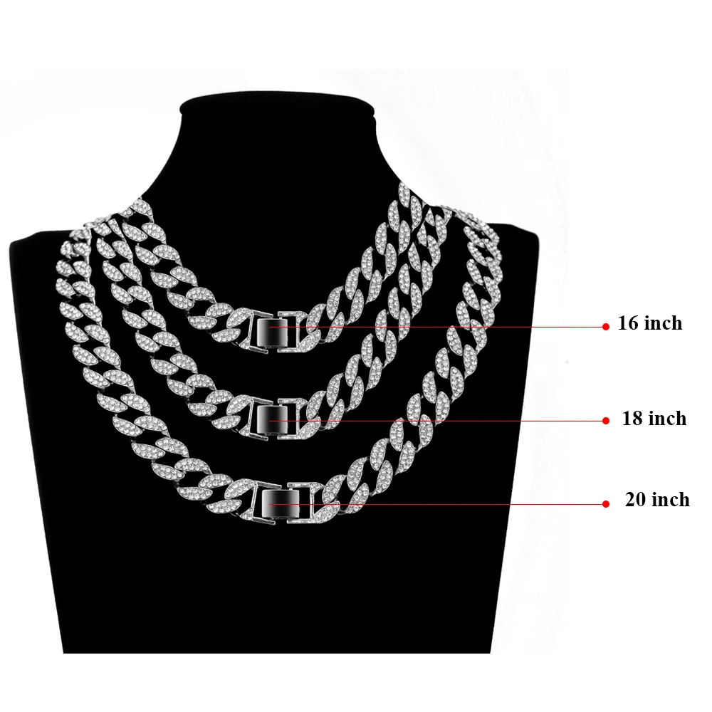 15mm Iced Out Cuban Chain Bling Hip Hop Men's Heavy Necklace Red Black Blue Crystal 2 Tone Gold Color Punk Singer Rap Jewelry A+
15mm Iced Out Cuban Chain Bling Hip Hop Men's Heavy Necklace Red Black Blue Crystal 2 Tone Gold Color Punk Singer Rap Jewelry A+