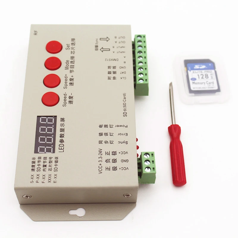 RGB LED strip Controller K-1000 SD card Programmable Led pixel controler,support WS2801,LPD6803,WS2811,TM1804,TM1809,LPD8806,etc
RGB LED strip Controller K-1000 SD card Programmable Led pixel controler,support WS2801,LPD6803,WS2811,TM1804,TM1809,LPD8806,etc
