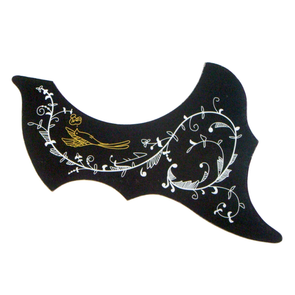 40/41 Inch Acoustic Guitar Pickguard With Flower Pattern Self-adhesive, PVC Guitar Pickguard, Black 
40/41 Inch Acoustic Guitar Pickguard With Flower Pattern Self-adhesive, PVC Guitar Pickguard, Black