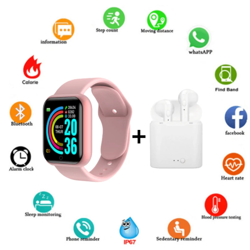 2Pcs D20 i7s Smart Watch Men Women Bluetooth Digital Watches Sport FitnessTracker Pedometer Smartwatch for Android Ios xiaomi
2Pcs D20 i7s Smart Watch Men Women Bluetooth Digital Watches Sport FitnessTracker Pedometer Smartwatch for Android Ios xiaomi