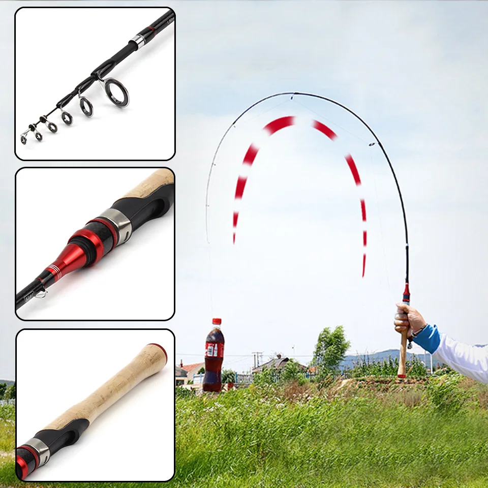 180cm Ultra light ul power Telescopic Fishing Rod wooden handle Spinning Casting Rod Lure Weight 1-7g line 3-6lb Travel pole
180cm Ultra light ul power Telescopic Fishing Rod wooden handle Spinning Casting Rod Lure Weight 1-7g line 3-6lb Travel pole