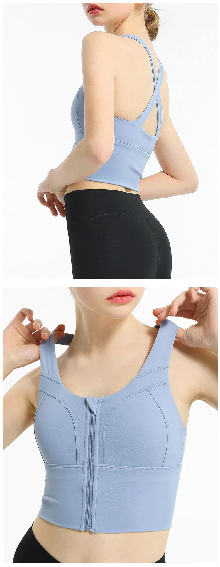 New high-intensity sports underwear front zipper shockproof running fitness vest cross beauty back yoga bra bra ladies fitness 
New high-intensity sports underwear front zipper shockproof running fitness vest cross beauty back yoga bra bra ladies fitness