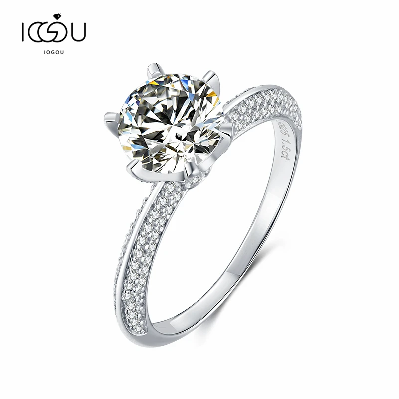 Кольца IOGOU из серебра 100% пробы с мусанитом, с круглой огранкой, 925 карат/2 карат/3 карата
Кольца IOGOU из серебра 100% пробы с мусанитом, с круглой огранкой, 925 карат/2 карат/3 карата