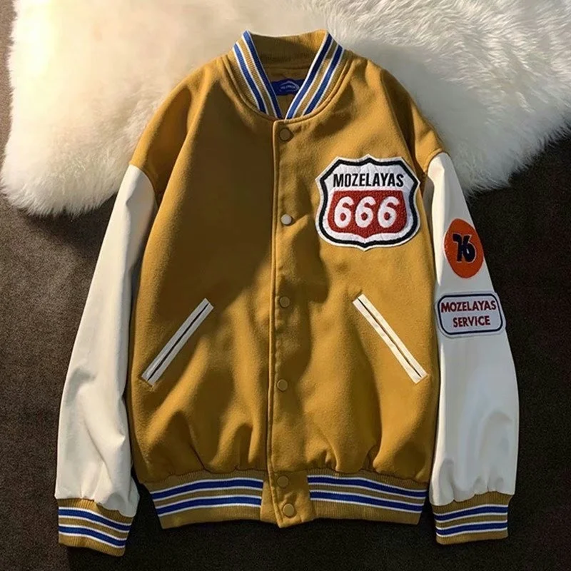 2021 Autumn Print Embroidery Men Varsity Jacket High Street Vintage Oversized Men's Baseball Jacket Casual Loose Bomber Jackets
2021 Autumn Print Embroidery Men Varsity Jacket High Street Vintage Oversized Men's Baseball Jacket Casual Loose Bomber Jackets