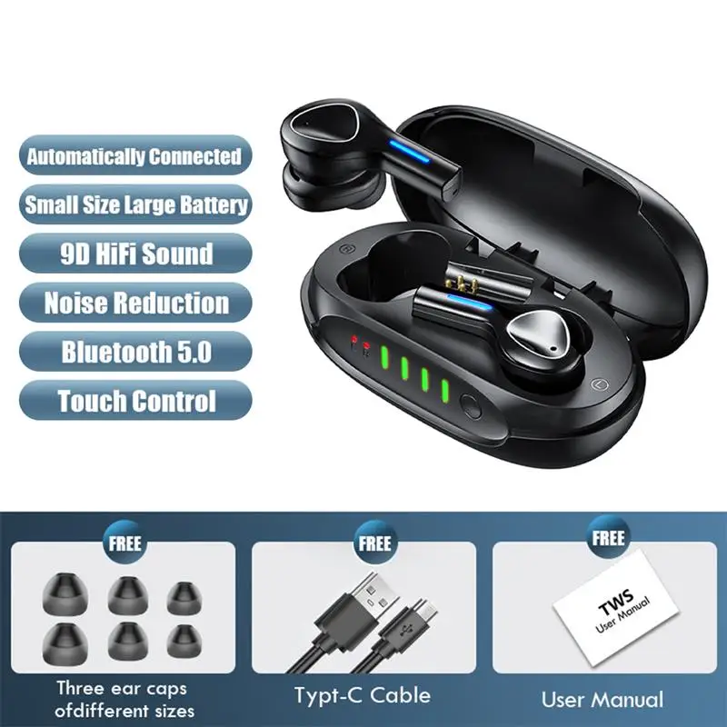 Wireless Bluetooth Earphones Waterproof TWS Low Latency Active Noise Reduction HiFi Stereo Sport Earbuds with Microphones
Wireless Bluetooth Earphones Waterproof TWS Low Latency Active Noise Reduction HiFi Stereo Sport Earbuds with Microphones