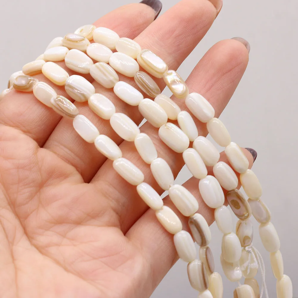 Natural White Shell Beaded Rice Shape Loose Spacer Beads For Jewelry Making DIY Bracelet Necklace Handmade 5x8mm
Natural White Shell Beaded Rice Shape Loose Spacer Beads For Jewelry Making DIY Bracelet Necklace Handmade 5x8mm