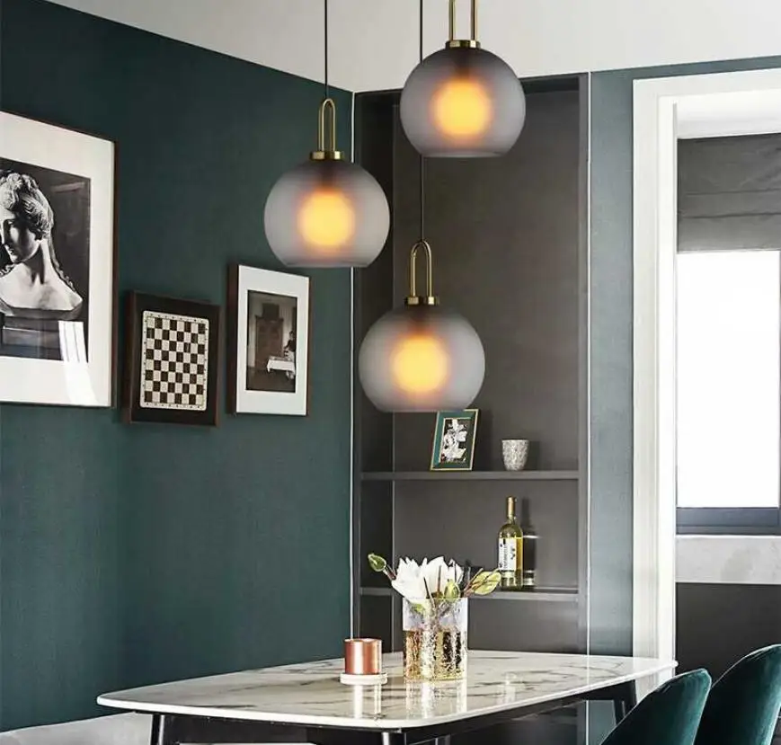 New Restaurant Pendant lights Nordic minimalist Glass Ball lighting Lamp For Bedroom Bedside indoor Lighting Lamp Fixtures
New Restaurant Pendant lights Nordic minimalist Glass Ball lighting Lamp For Bedroom Bedside indoor Lighting Lamp Fixtures