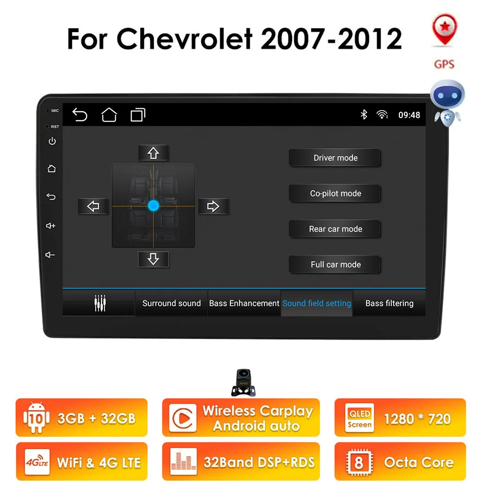 Wireless Carplay 9" AI Voice Android 10.0 3GB+32GB Car DVD Player GPS Map WIFI Bluetooth RDS Radio For GMC Yukon Tahoe 2007-2016
Wireless Carplay 9" AI Voice Android 10.0 3GB+32GB Car DVD Player GPS Map WIFI Bluetooth RDS Radio For GMC Yukon Tahoe 2007-2016