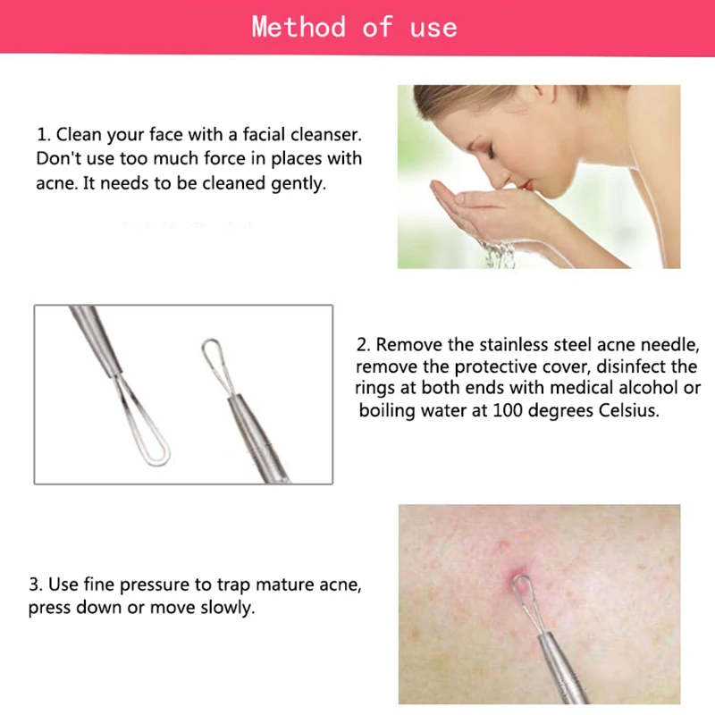 Double Head Acne Stainless Steel Acne Needle Blackhead Removable Blemish Pimple Extractor Beauty Cleaning Tool P1
Double Head Acne Stainless Steel Acne Needle Blackhead Removable Blemish Pimple Extractor Beauty Cleaning Tool P1