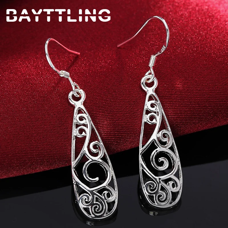 BAYTTLING Hot Sale Silver Color Retro Exquisite Hollow Water Drop Earrings For Women Fashion Luxury Wedding Jewelry Gifts
BAYTTLING Hot Sale Silver Color Retro Exquisite Hollow Water Drop Earrings For Women Fashion Luxury Wedding Jewelry Gifts