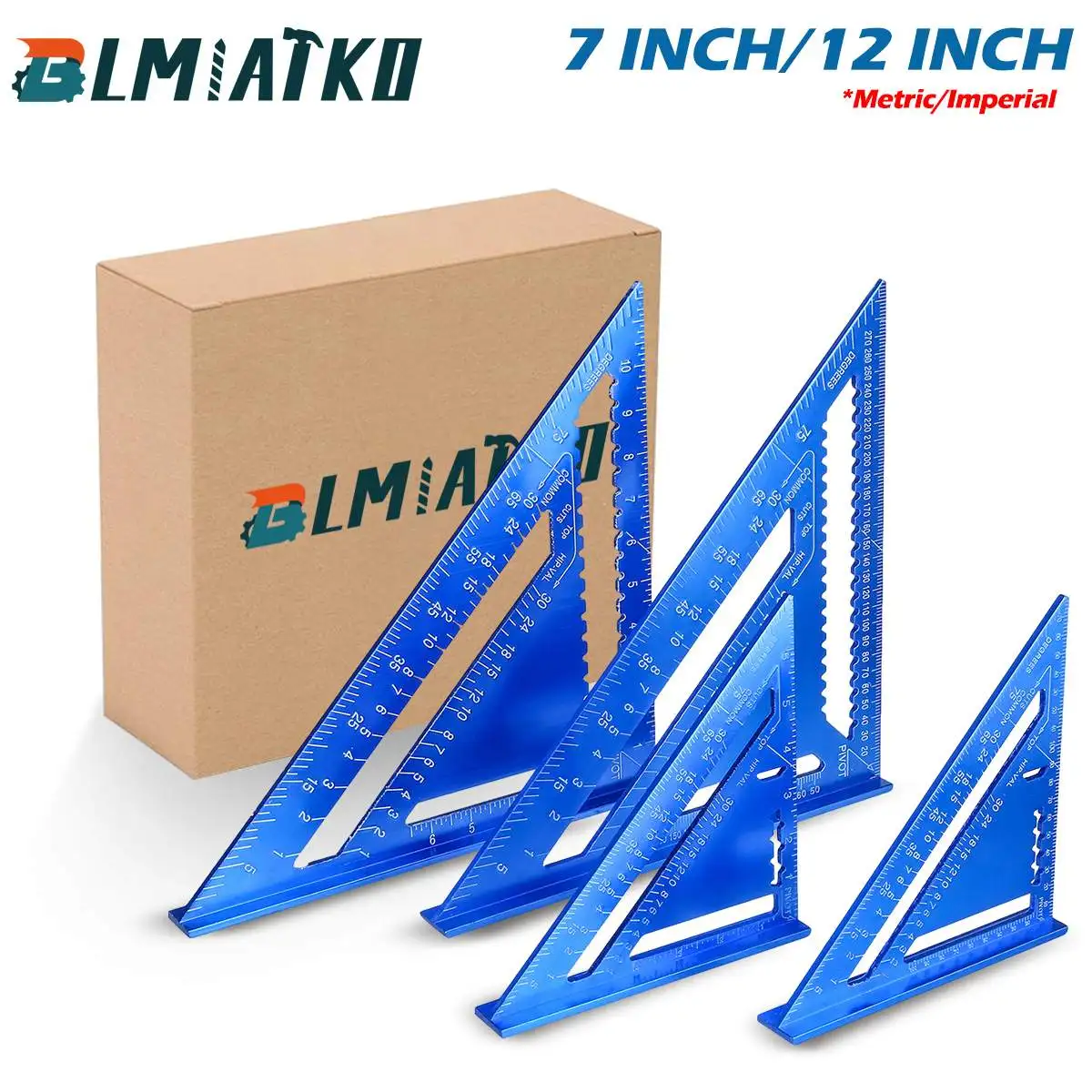 12 inch Metric Aluminum Alloy Triangle Angle Ruler Protractor Woodworking Measurement Tools 30cm Quick Read Square Layout Gauge
12 inch Metric Aluminum Alloy Triangle Angle Ruler Protractor Woodworking Measurement Tools 30cm Quick Read Square Layout Gauge