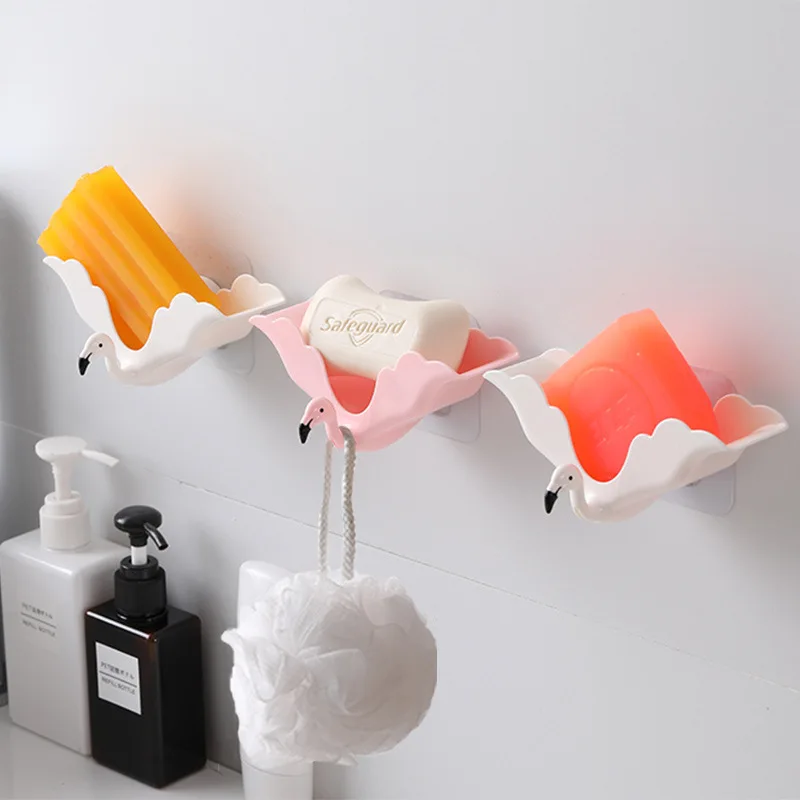Soap Holder Creative Flamingo Shape Shower Bathroom Soap Box Storage Rack Perforated Soap Tray Wall-mounted XD
Soap Holder Creative Flamingo Shape Shower Bathroom Soap Box Storage Rack Perforated Soap Tray Wall-mounted XD
