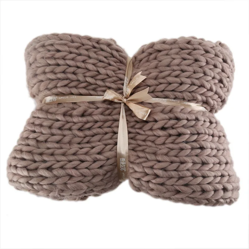 Portable Thick Line Giant Yarn Knitted Blanket Hand Weaving Photography Props Blankets Soft Knitting Blankets
Portable Thick Line Giant Yarn Knitted Blanket Hand Weaving Photography Props Blankets Soft Knitting Blankets