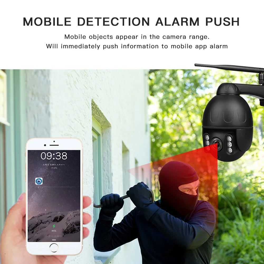 Wireless WiFi Camera HD Night Vision Gimbal Rotating Home Security Camera Waterproof Surveillance Camera
Wireless WiFi Camera HD Night Vision Gimbal Rotating Home Security Camera Waterproof Surveillance Camera