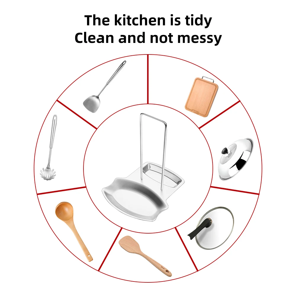 Pan Pot Cover Lid Rack Stand Spoon Holder Kitchen Useful AccessoriesStainless Steel Pan Cover Holder Cooking Tools
Pan Pot Cover Lid Rack Stand Spoon Holder Kitchen Useful AccessoriesStainless Steel Pan Cover Holder Cooking Tools