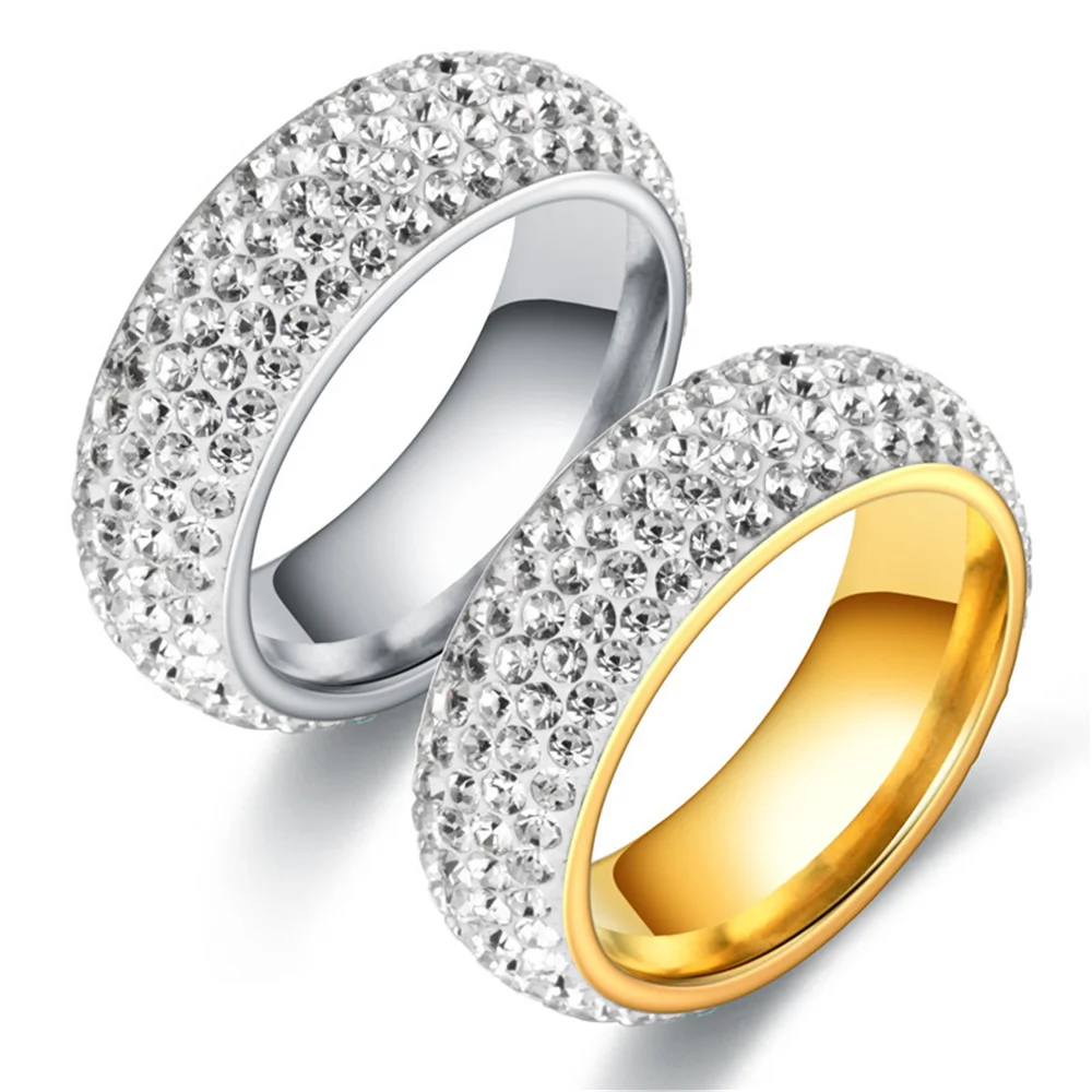 Woman Ring Iced Out Cubic Zirconia Bling Stainless Steel 5 Row CZ Wedding Rings For Women Men Fashion Hip Hop Jewelry 2022
Woman Ring Iced Out Cubic Zirconia Bling Stainless Steel 5 Row CZ Wedding Rings For Women Men Fashion Hip Hop Jewelry 2022