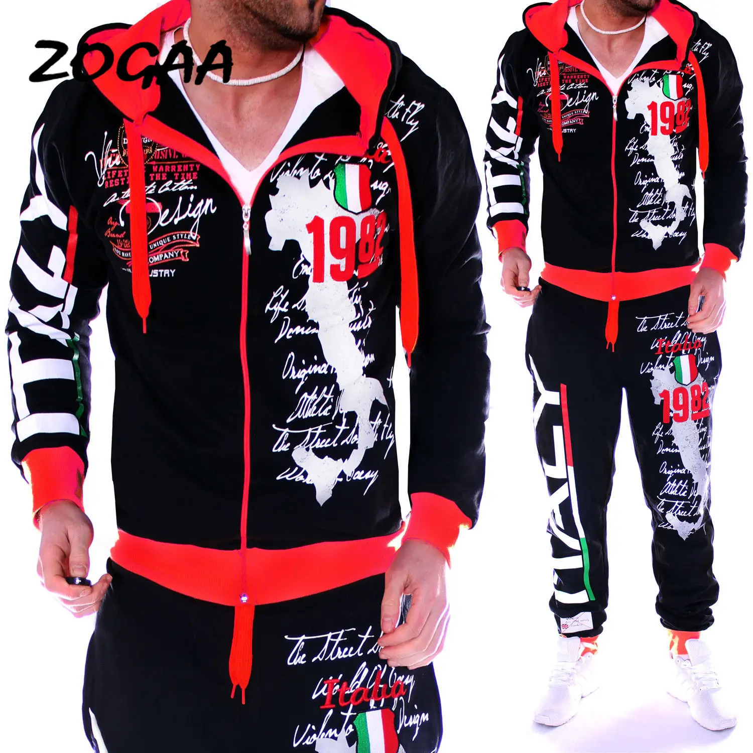 ZOGAA Spring Autumn Hoodie Sweater Jacket+joger Sweatpants Man Printing Suits 2PCS Tracksuit Men Casual Patchwork Sportwear Set
ZOGAA Spring Autumn Hoodie Sweater Jacket+joger Sweatpants Man Printing Suits 2PCS Tracksuit Men Casual Patchwork Sportwear Set