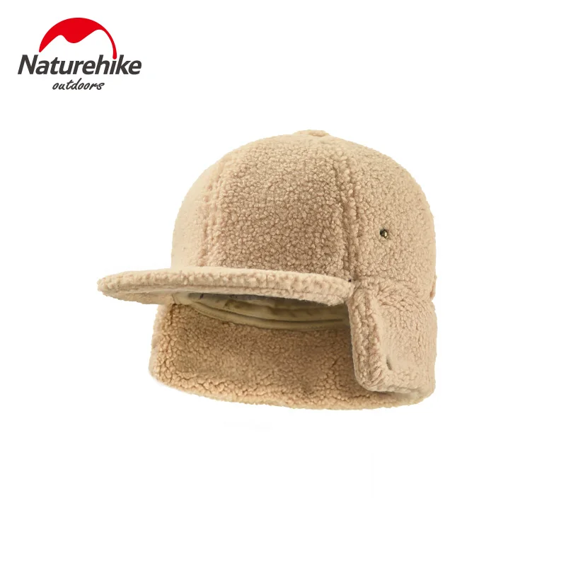 Теплая шапка Naturehike из овечьей шерсти теплая защита ушей от холода ветрозащитная