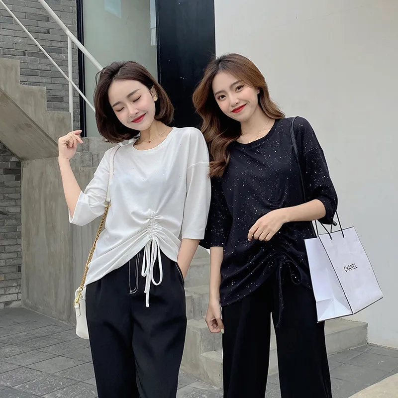 Casual Plus Size Women's Slim Tops 2020 Summer t shirts new Korean loose Short Sleeve T-shirt Girls tee b246
Casual Plus Size Women's Slim Tops 2020 Summer t shirts new Korean loose Short Sleeve T-shirt Girls tee b246