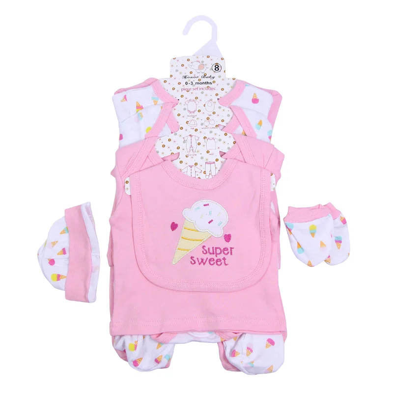 Summer Newborn Children's Eight-piece Suit Baby Cotton Thin Section Comfortable and Breathable Cartoon Cute Kids Costume XB55 
Summer Newborn Children's Eight-piece Suit Baby Cotton Thin Section Comfortable and Breathable Cartoon Cute Kids Costume XB55