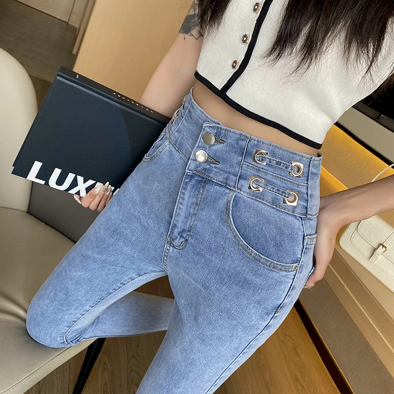 New High-Waist Jeans Women'S 2021 Spring Autumn Korean Version Of Slim Slimming All-Match Pencil Pants Tight Feet Pants Women
New High-Waist Jeans Women'S 2021 Spring Autumn Korean Version Of Slim Slimming All-Match Pencil Pants Tight Feet Pants Women