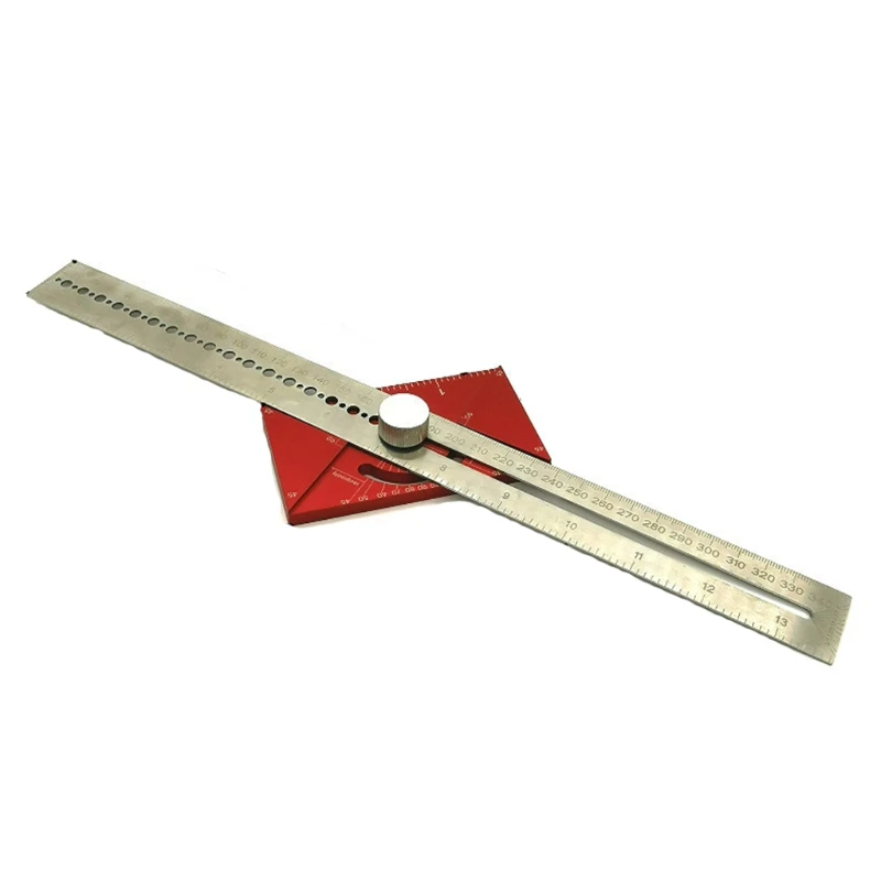 Aluminum Alloy T-type Hole Dividing Line Ruler Scribing Measuring Angle Gauge Woodworking Tool 
Aluminum Alloy T-type Hole Dividing Line Ruler Scribing Measuring Angle Gauge Woodworking Tool