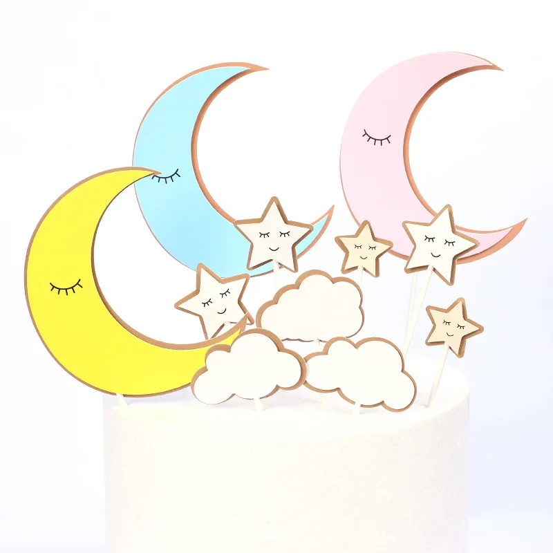 Cloud Moon Star Cake Decoration Baby Shower Kids Birthday Party for Girl Cake Topper Wedding Decor Cupcake Dessert Diy Baking
Cloud Moon Star Cake Decoration Baby Shower Kids Birthday Party for Girl Cake Topper Wedding Decor Cupcake Dessert Diy Baking