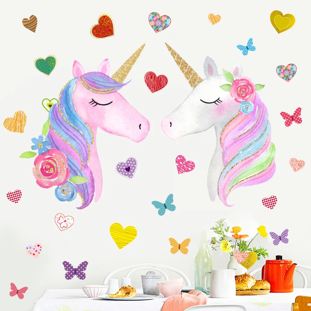 36*60cm Unicorn Stickers Wall Decor Unicorn Horse Star Heart DIY Wall Stickers Gilrs Kids Bedroom Birthday Party Stickers
36*60cm Unicorn Stickers Wall Decor Unicorn Horse Star Heart DIY Wall Stickers Gilrs Kids Bedroom Birthday Party Stickers
