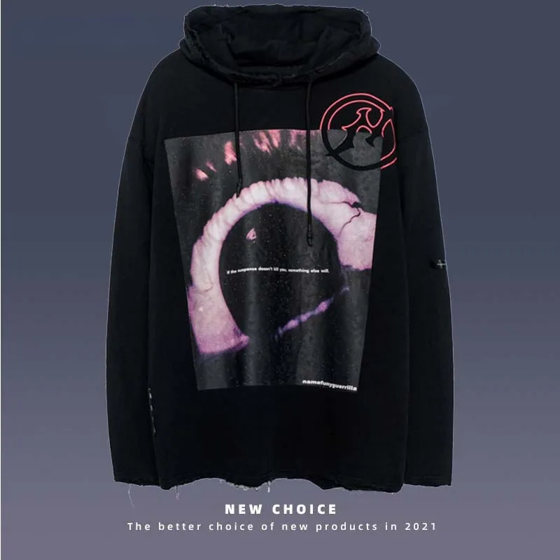 Vintage Hoodies Men Streetwear Hip Hop Horror Illustration Letter Ripped Pullovers Mens Harajuku Casual Oversized Tops Couples
Vintage Hoodies Men Streetwear Hip Hop Horror Illustration Letter Ripped Pullovers Mens Harajuku Casual Oversized Tops Couples
