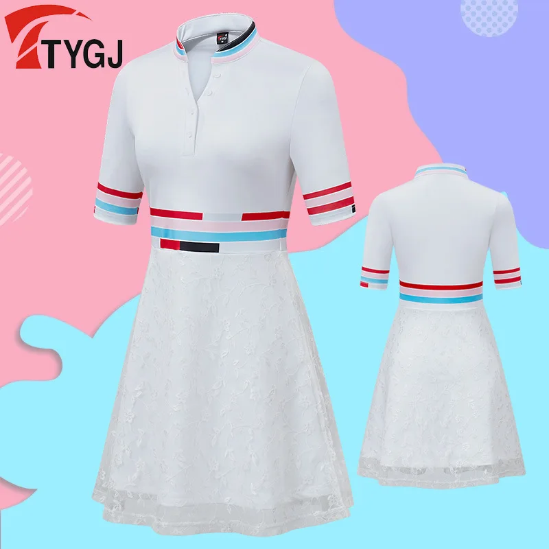 Women's High Waist Golf Dress Striped V Neck Golf Tennis Mini Dress Short Sleeve Slimming Fitness Sports Dresses D0808
Women's High Waist Golf Dress Striped V Neck Golf Tennis Mini Dress Short Sleeve Slimming Fitness Sports Dresses D0808
