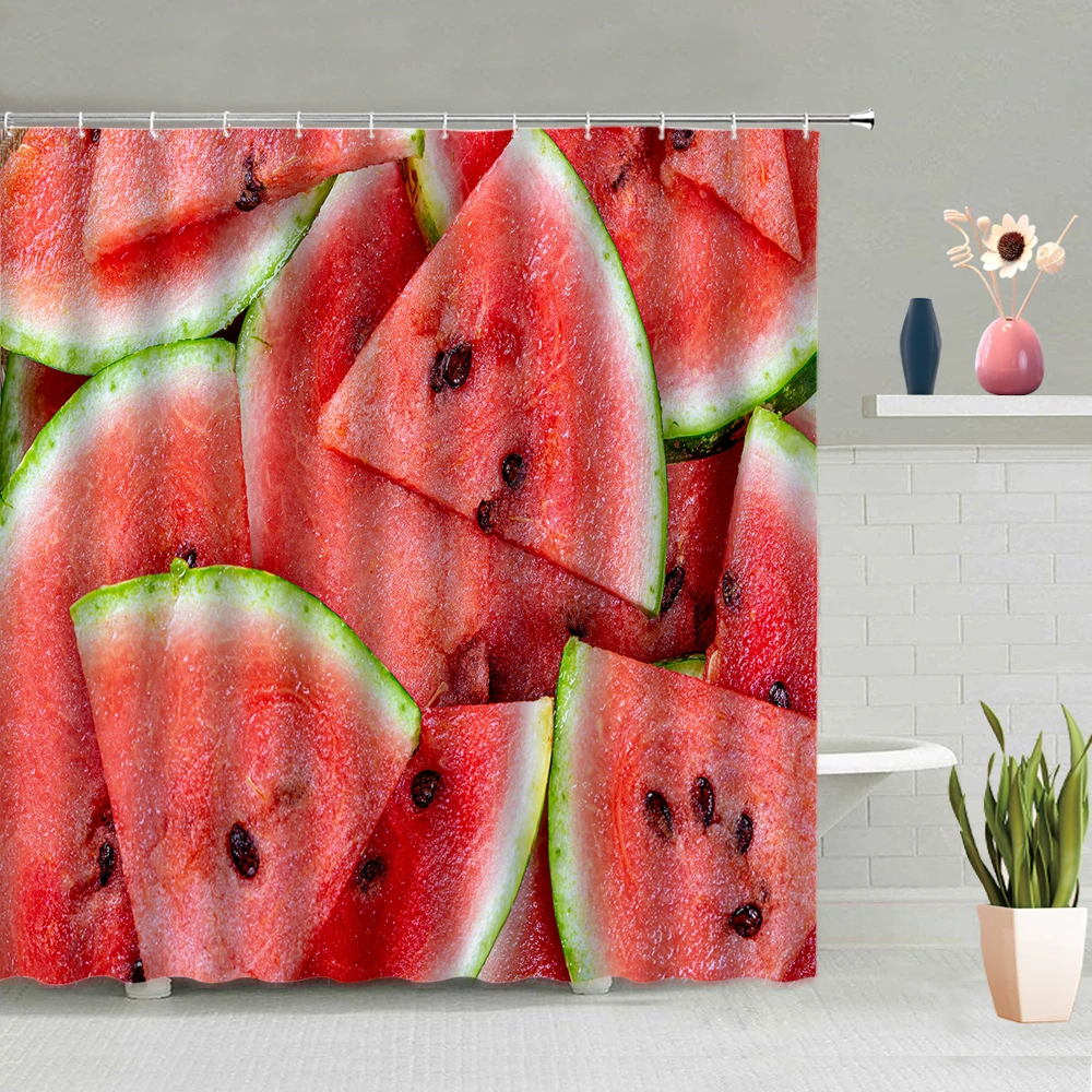Retro Wooden Board Watermelon Shower Curtain Apricot Lemon Kiwi Pineapple Oranges Fruit Pattern Shower Curtains With Hooks Set
Retro Wooden Board Watermelon Shower Curtain Apricot Lemon Kiwi Pineapple Oranges Fruit Pattern Shower Curtains With Hooks Set